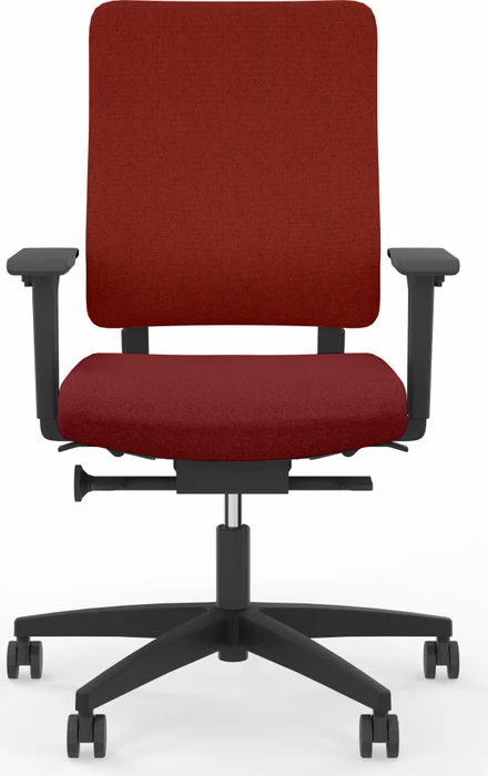 Viasit Drumback Creation Bürostuhl schwarz, Bezug weinrot