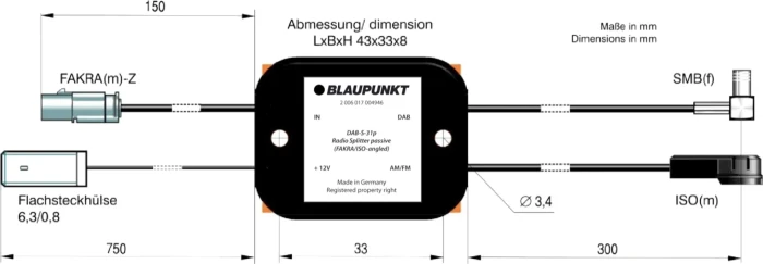 Blaupunkt DAB-S-31p Antennen-Splitter passiv