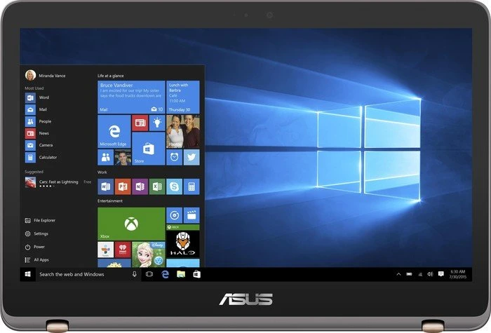 ASUS ZenBook Flip UX360UAK-BB352T, Mineral Grey, Core i7-7500U, 8GB RAM, 256GB SSD, DE