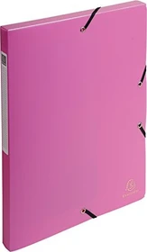 Exacompta Archivbox Kunststoff blickdicht 25mm, A4, rosa, 4er-Pack