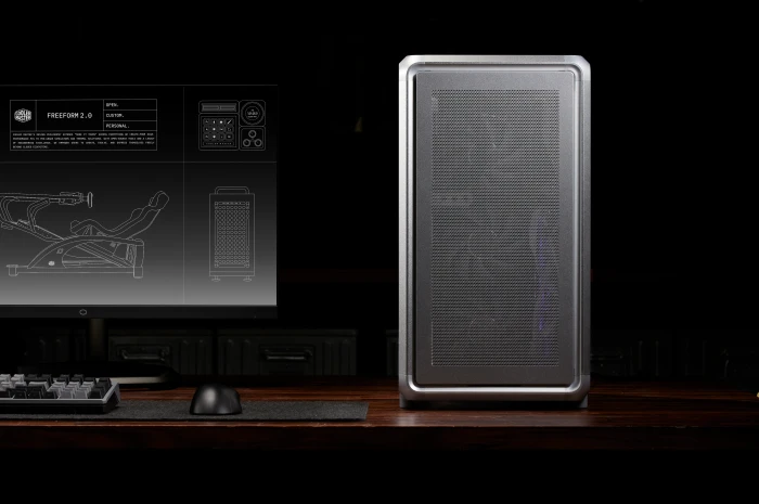 Cooler Master MasterFrame 400 Mesh, silber, Glasfenster