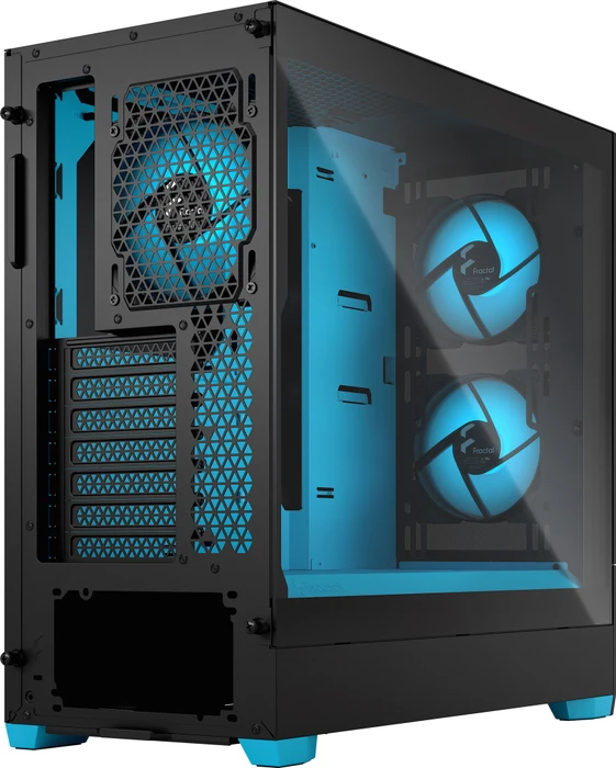 Fractal Design Pop Air RGB Cyan Core TG Clear Tint, Glasfenster
