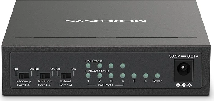 Mercusys Desktop Switch, 6x RJ-45, 40W PoE+