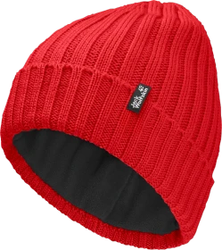 Jack Wolfskin Rib Knit Beanie siren red