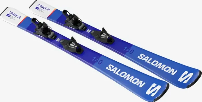 Salomon S/Race S + C5 race blue/white (inkl. Bindung) (Junior) (Modell 2025/2026)
