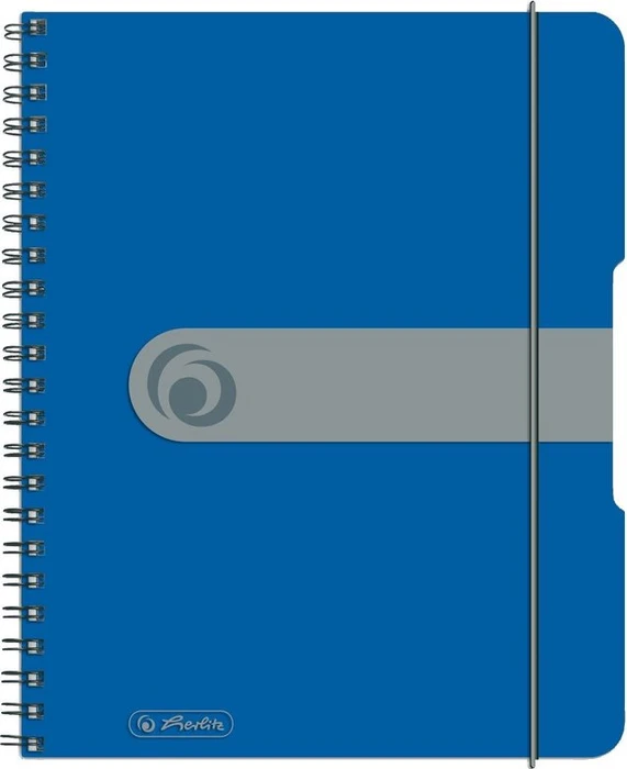 Herlitz Spiralblock to go, A5, kariert, Kunststoff-Cover, 80 Blatt