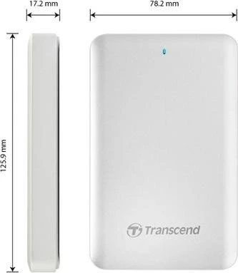 Transcend StoreJet 500 Portable SSD, 256GB, USB 3.0 Micro-B/Thunderbolt 1 / Mini DisplayPort 1.1a
