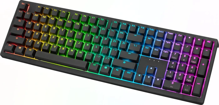 Ducky Zero 6108 Wireless, Classic Black, LEDs RGB, MX2A RGB BROWN, USB/Bluetooth, US