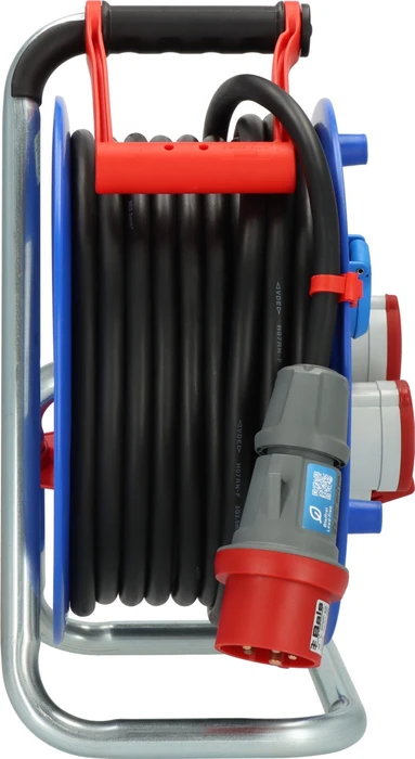 Brennenstuhl Garant CEE Industrie-/Baustellen-Kabeltrommel, CEE 400V/16A auf 1x Schuko + 2x CEE 400V/16A, 30m, IP44, H07RN-F 5G2,5