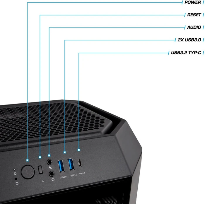 Thermaltake FTW Tower 300, Black, Ryzen 7 5700X3D, 32GB RAM, 1TB SSD, GeForce RTX 4070 SUPER