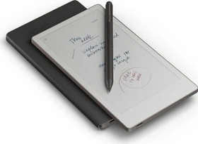 reMarkable Paper Pro Move Tablet, silber, inkl. Folio-Hülle Leder schwarz