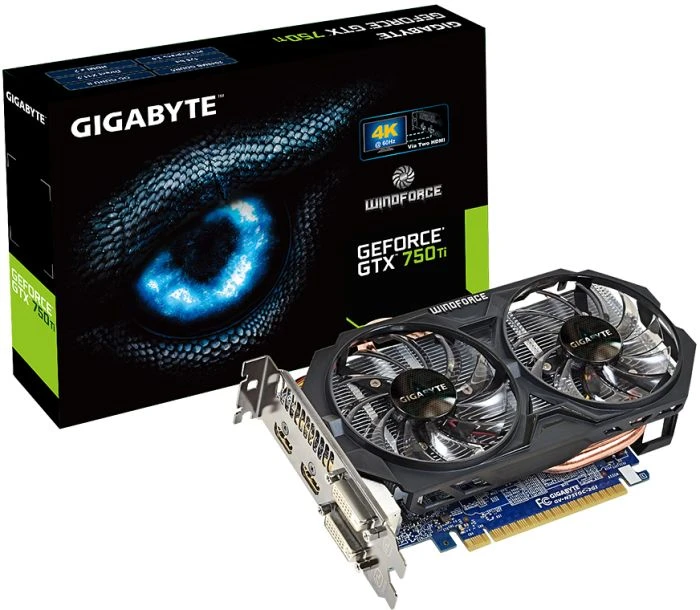 GIGABYTE GeForce GTX 750 Ti Windforce 2X OC, 2GB GDDR5, 2x DVI, 2x HDMI
