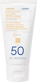 Korres Yoghurt Getöntes Sonnencreme-Gel für das Gesicht LSF50, 50ml