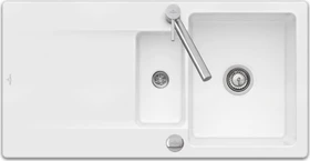 Villeroy & Boch Siluet 60 R Einbau Becken reversibel mit Ablauffernbedienung weiß alpin