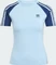 adidas Adicolor 3-Streifen Raglan Slim T-Shirt kurzarm clear sky (Damen) Vorschaubild