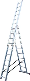 Krause Corda Alu 3-tlg. Teleskop-Mehrzweckleiter, 3x 10 Stufen