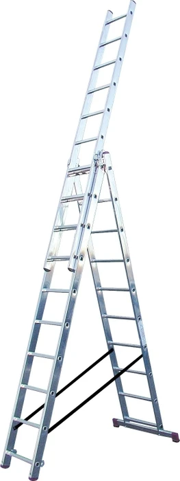 Krause Corda Alu 3-tlg. Teleskop-Mehrzweckleiter, 3x 10 Stufen