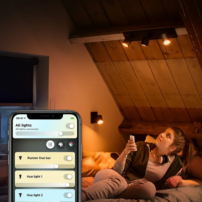 Philips Hue White Ambiance Runner Spot 3-flammig schwarz