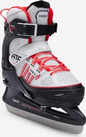 Oxelo Fit 500 Eiskunstlaufschuhe grau/rot (Junior)