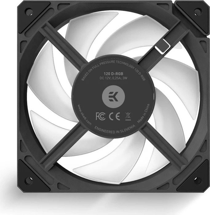 EK Water Blocks EK-Loop Fan FPT 120 D-RGB, Black, 550-2300rpm, LED-Steuerung, 120mm