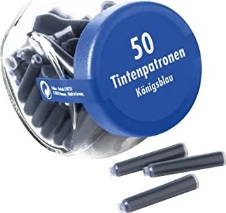 Pelikan Standard-Tintenpatrone königsblau, 50er-Pack, Glas