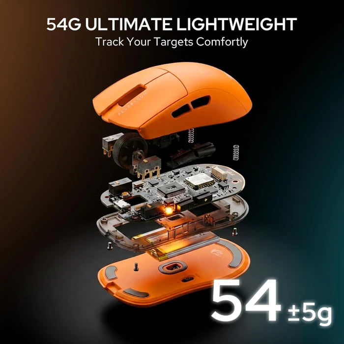 Redragon M916 K1NG Ultra 8K Wireless Gaming Mouse orange, USB/Bluetooth