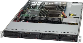 Supermicro SuperChassis 813MF2TQC-R608CB, grau, 1HE, 1x 600W redundant