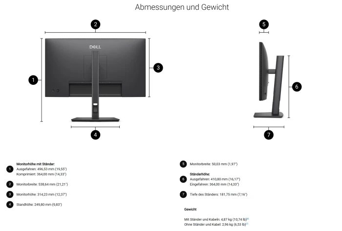 Dell Pro P 24 Monitor P2426H, 23.8"