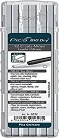 Pica-Marker BIG Dry For All Bleistiftmine 2B 5.0mm weiß, 12er-Pack