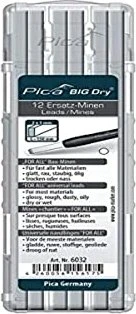 Pica-Marker BIG Dry For All Bleistiftmine 2B 5.0mm weiß, 12er-Pack