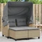 vidaXL Gartensofa 2-Sitzer mit Dach und Hockern Vorschaubild