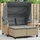 vidaXL Gartensofa mit Dach und Hockern 2-Sitzer beige/grau (365785)