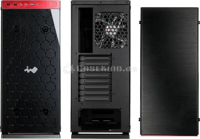 In Win 805, rot, Glasfenster