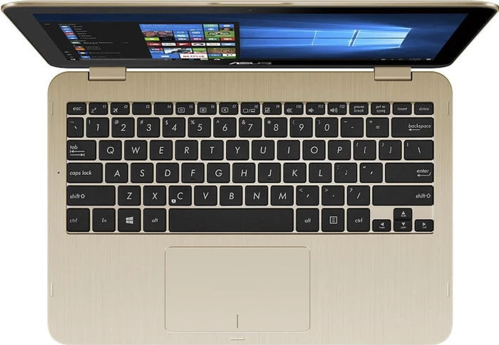 ASUS VivoBook Flip 12 TP203NAH-BP044T, Shimmer Gold, Celeron N3350, 4GB RAM, 1TB HDD, DE