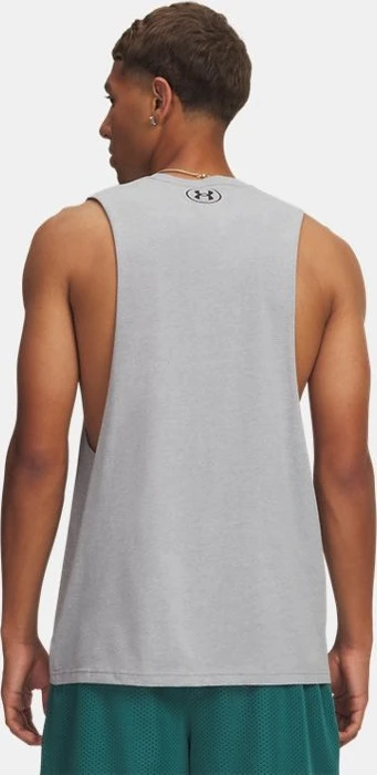 Under Armour Left Chest Cut-Off Funktionsshirt ärmellos steel light heather/black (Herren)