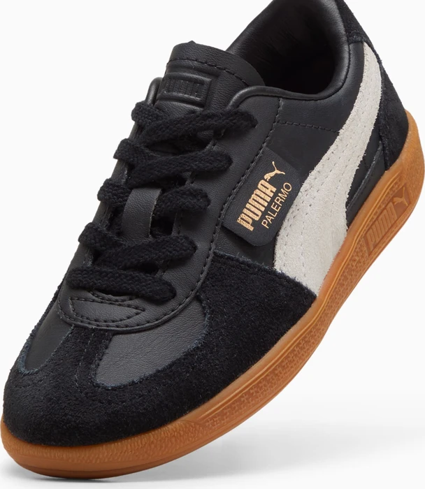Puma Palermo Leather puma black/feather gray/gum (Junior)