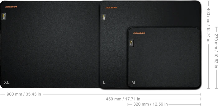 Cougar Freeway-L Cordura Gaming Mousepad, 450x400mm, schwarz