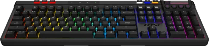 MSI STRIKE PRO Wireless Gaming Keyboard, LEDs RGB, Kailh Midnight Pro Silent Tactile, USB/Bluetooth, DE