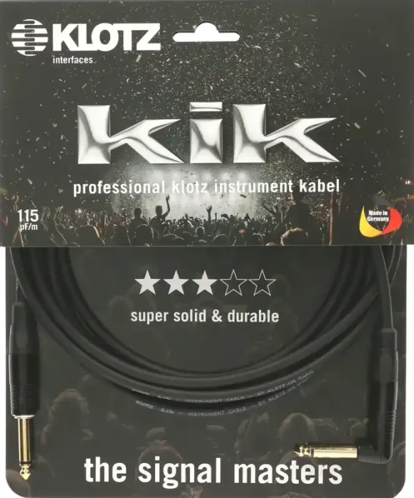 Klotz KIK gewinkelt schwarz 1.5m