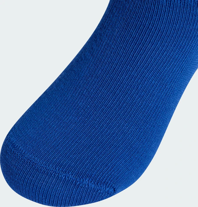 adidas 3-Streifen Crew Socken medium grey heather/royal. blue/court green, 6 Paare (Junior)