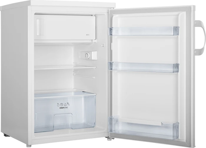 Gorenje Tischkühlschrank RB492PW | 120 L | Gefrierfach | LED | Türanschlag wechselbar | 56 cm | E | Weiß, E (Spektrum A bis G) Image