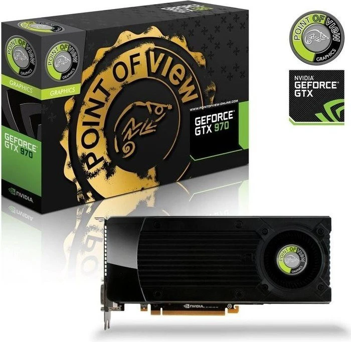 Point of View GeForce GTX 970, 4GB GDDR5, 2x DVI, HDMI, DP