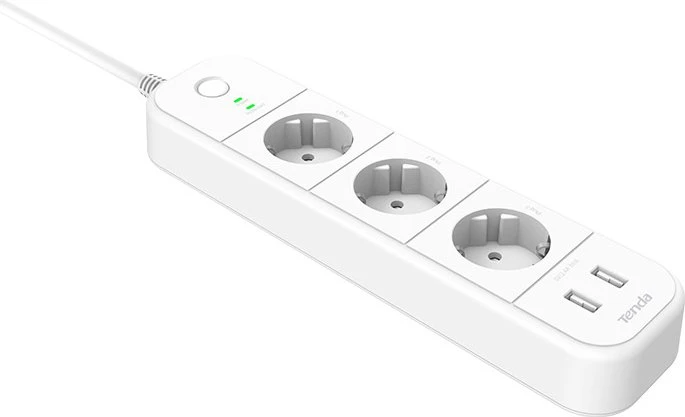 Tenda SP15 Smart Steckdosenleiste 3-fach, 3840W, 2x USB-A, Smart-Steckdosenleiste