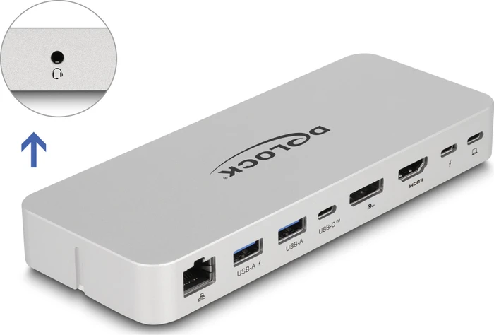 DeLOCK Tablet und Notebook Ständer mit integrierter Dockingstation, USB-C 3.0 [Buchse]