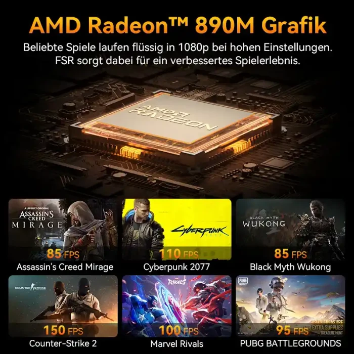 Geekom A9 Max, Ryzen AI 9 HX 370, 32GB RAM, 2TB SSD