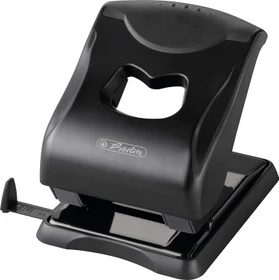 Herlitz Aktenlocher 4.0mm mit Anschlagschiene, schwarz