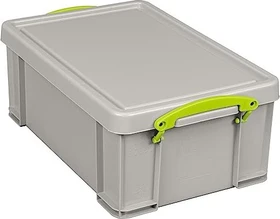 Really Useful Box Aufbewahrungsbox, 9l, grau/transparent