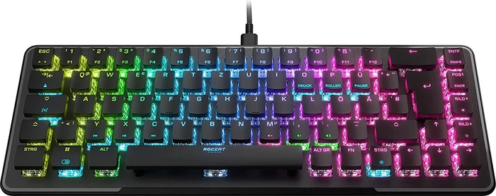 Roccat Vulcan II Mini, LEDs RGB, schwarz, TITAN II OPTICAL RED, USB, DE