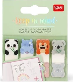 Legami Haftindex Keep in Mind Cute Animals, glatt, 80 Blatt
