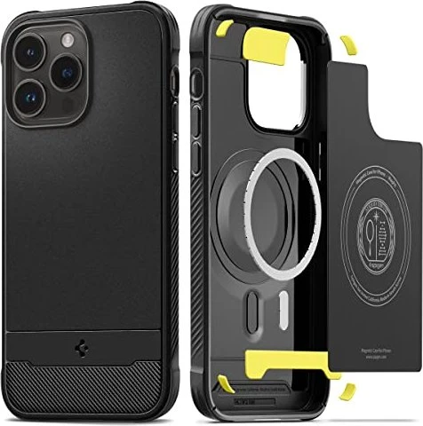 Spigen Rugged Armor (MagFit) für Apple iPhone 14 Pro Matte Black